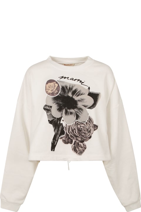 Marni Fleeces & Tracksuits for Women Marni Collage Flowers Sweatshirt