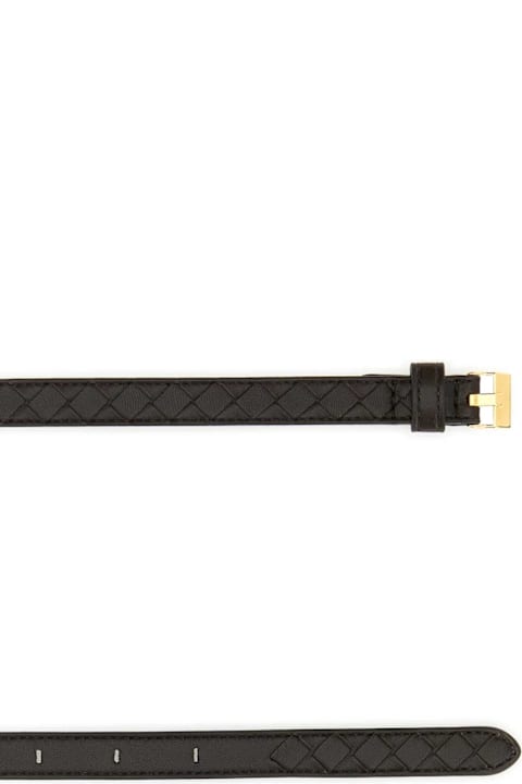 أحزمة لـ السيدات Bottega Veneta Dark Brown Leather Watch Belt