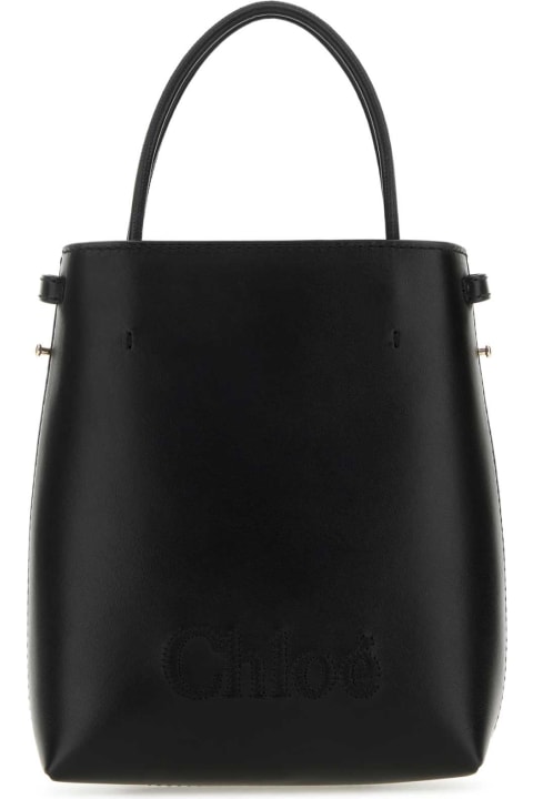 Bags Sale for Women Chloé Black Leather Micro Chloã© Sense Handbag