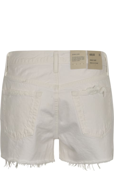 ウィメンズ AGOLDEのパンツ＆ショーツ AGOLDE Distressed Buttoned Denim Shorts