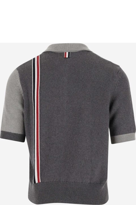 Thom Browne Topwear for Women Thom Browne 'fun Mix Jersey Stitch' Polo Shirt