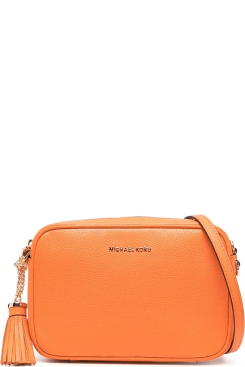 Michael Kors 18k Smooth Nappa Crossbody Bag In Orange