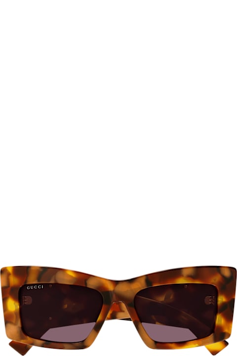 Eyewear for Women Gucci Eyewear Gucci Gg1842s Linea Emblem 003 Havana Violet Sunglasses