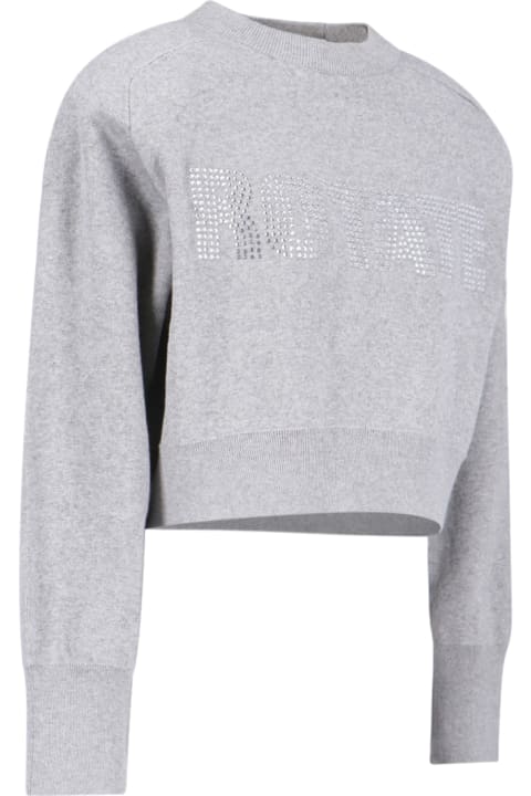 Rotate by Birger Christensen Fleeces & Tracksuits for Women Rotate by Birger Christensen Logo Cropped Sweatshirt