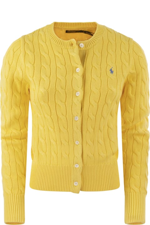 Polo Ralph Lauren for Women Polo Ralph Lauren Plaited Cardigan With Long Sleeves
