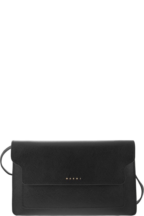 Marni Bags for Women Marni Debossed Logo Leather Clutch