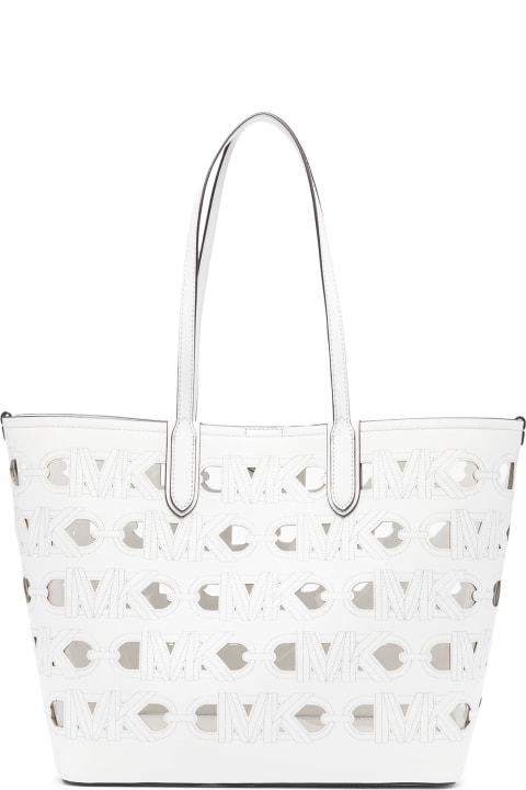 Fashion for Women Michael Kors White Cut Out Shopping Bag