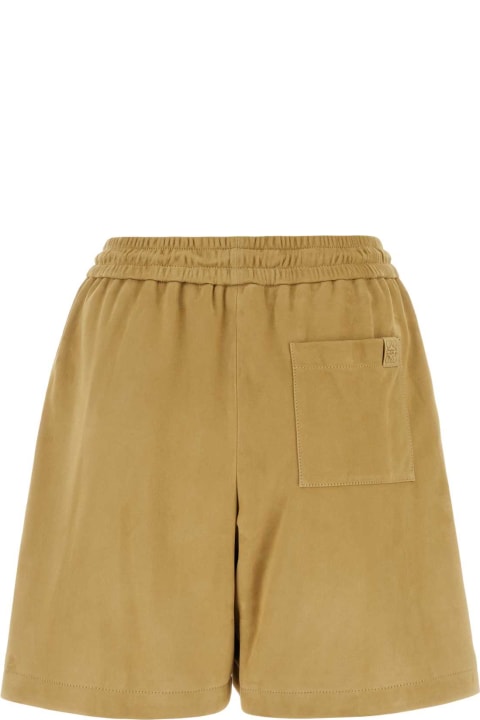 Loewe Pants & Shorts for Women Loewe Beige Suede Shorts