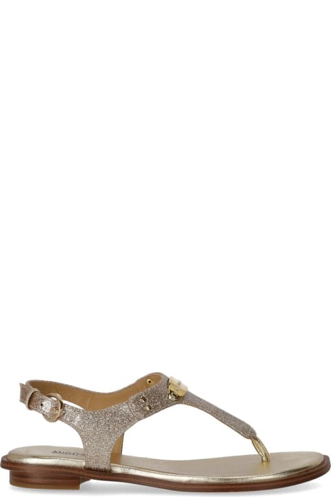 Fashion for Women Michael Kors Collection Michael Kors Mk Plate Gold Flat Sandal