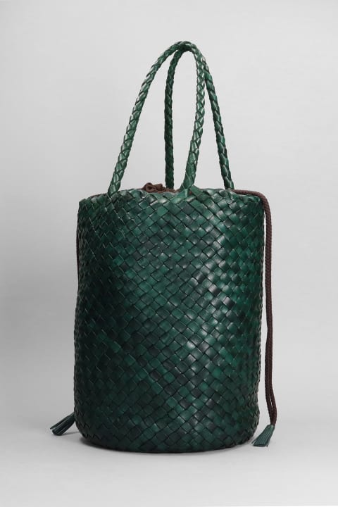 Dragon Diffusion Totes for Women Dragon Diffusion Jacky Bucket Hand Bag In Green Leather