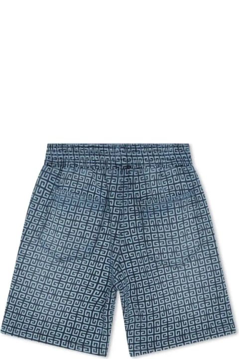 Givenchy for Boys Givenchy Denim Shorts With 4g Print