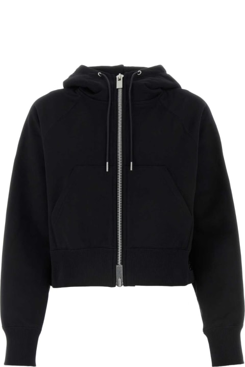 Sacai Coats & Jackets for Women Sacai Black Cotton Sweatshirt