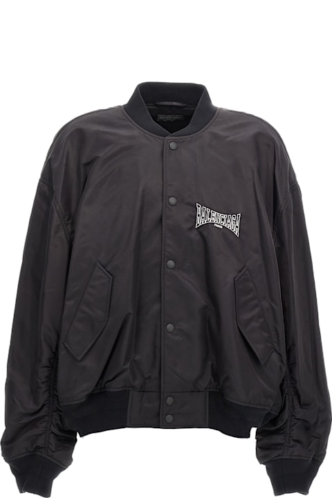 Balenciaga Coats & Jackets for Women Balenciaga 'varsity Balenciaga Boxing' Bomber Jacket