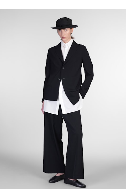 Yohji Yamamoto for Women Yohji Yamamoto Blazer In Black Wool