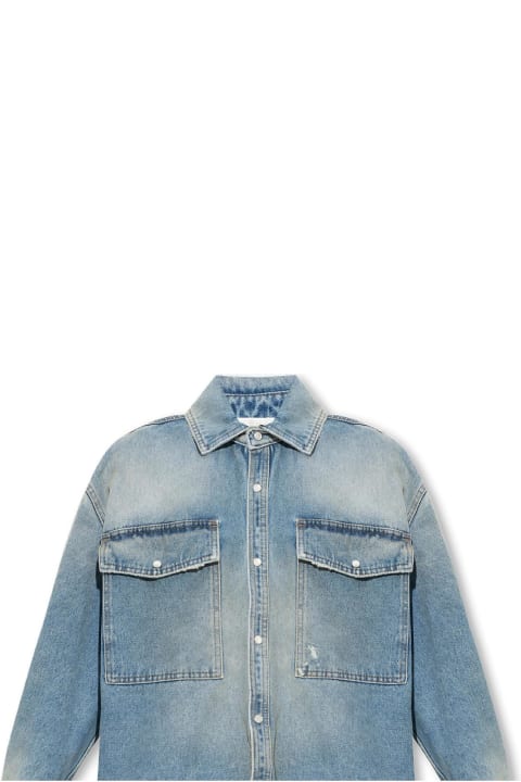 Palm Angels for Women Palm Angels Denim Shirt With A Vintage Effect