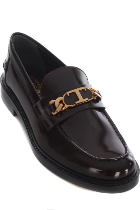 Tod's Shoes for Women Tod's Logo Plaque Slip-on Loafers