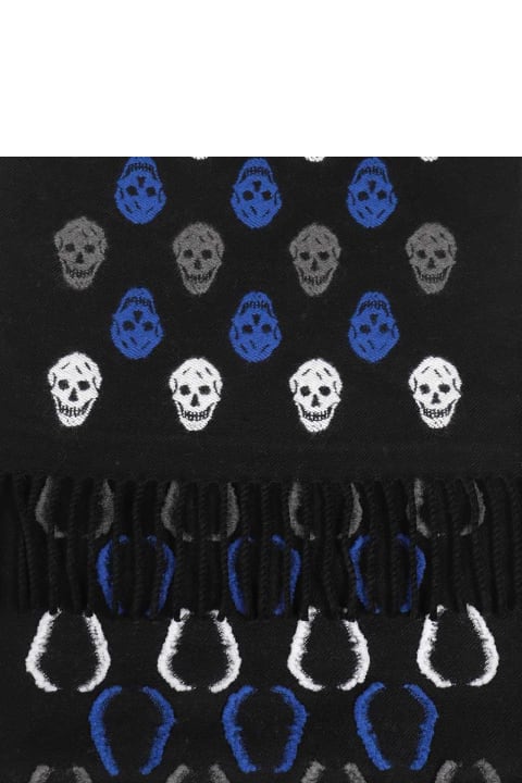 メンズ スカーフ Alexander McQueen Skull Print Scarf