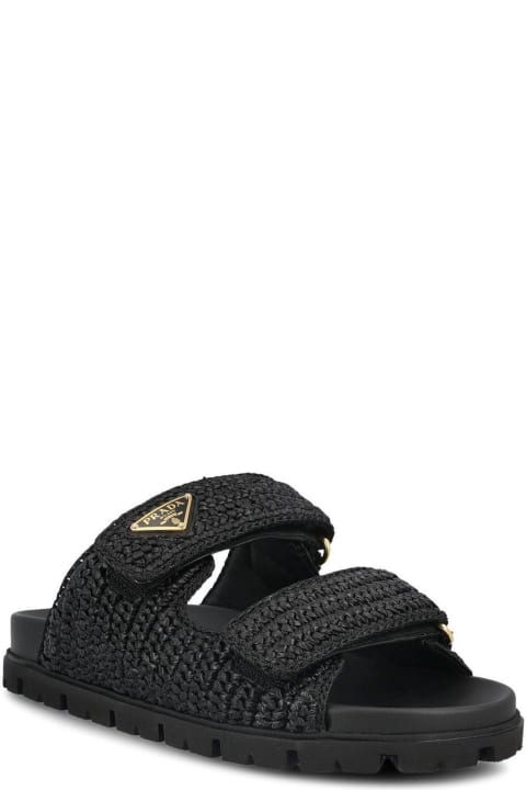Sandals for Women Prada Triangle-logo Slip-on Sandals
