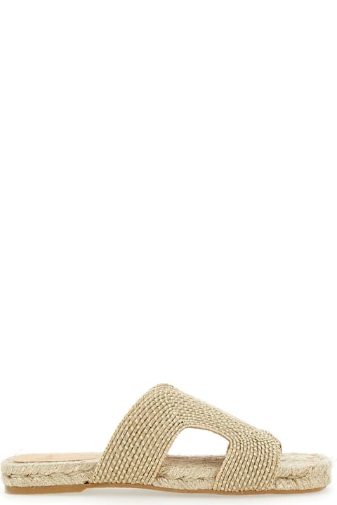 Homeware Castañer 
puri
 Beige Sandals With Open Toe And Flat Sole In Fabric Woman