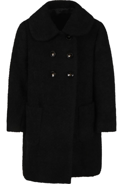 Black Coat For Girl With Logo