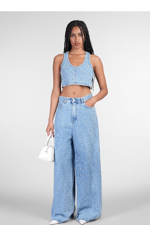 Haikure for Men Haikure Big Bethany Jeans In Cyan Cotton