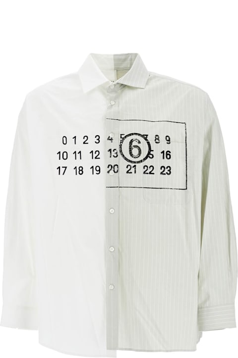 MM6 Maison Margiela for Men MM6 Maison Margiela Asymmetric Numeric Shirt With