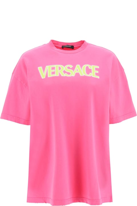 Versace Women Versace Logo Cotton T-shirt