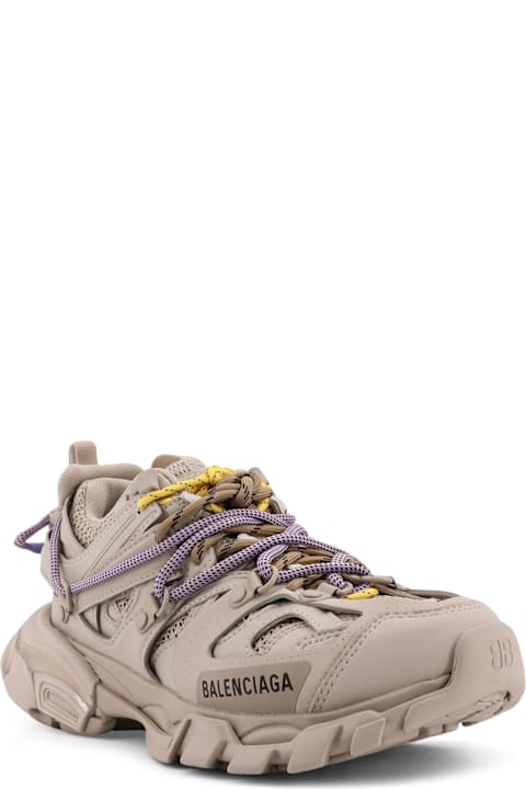 Balenciaga Track Mesh Sneakers With Colored Laces Detail