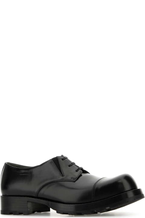 Random Identities for Women Random Identities Black Leather Lace-up Shoes