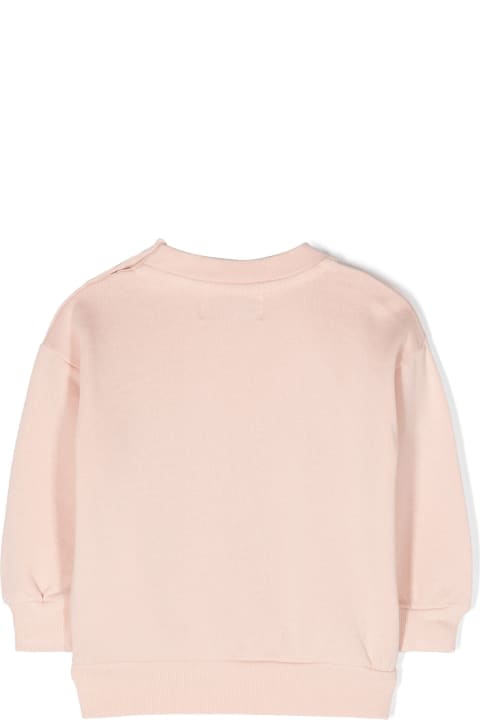 Bobo Choses Topwear for Baby Girls Bobo Choses Pink Sweatshirt For Baby Girl With Rainbow Print
