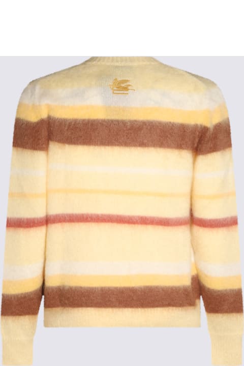 Sweaters for Men Etro Cream Mohair And Wool Blend Stripe Sweater