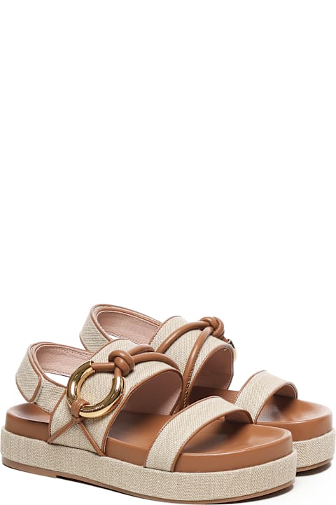 Coccinelle for Women Coccinelle Carmy Canvas Platform Sandals