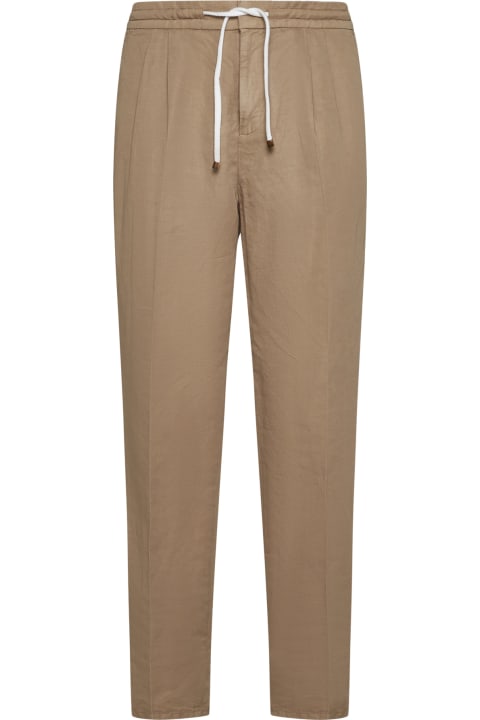 Brunello Cucinelli for Men Brunello Cucinelli Leisure Fit Trousers In Linen And Cotton Gabardine