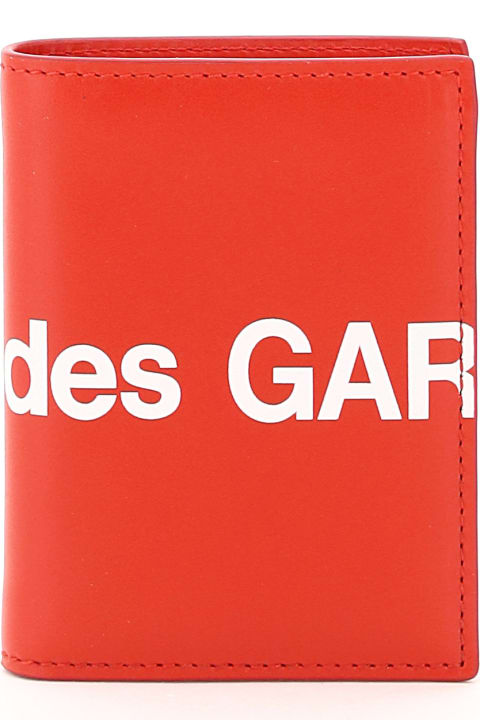 Comme des Garçons Wallet for Men Comme des Garçons Wallet Small Bifold Wallet With Huge Logo