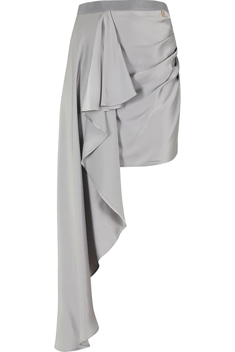 ウィメンズ Elisabetta Franchiのスカート Elisabetta Franchi Asymmetric Hem Draped Mini Skirt