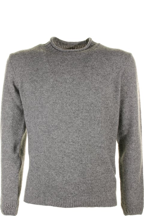 Seventy Sweaters for Men Seventy Gray Sweater With Collar