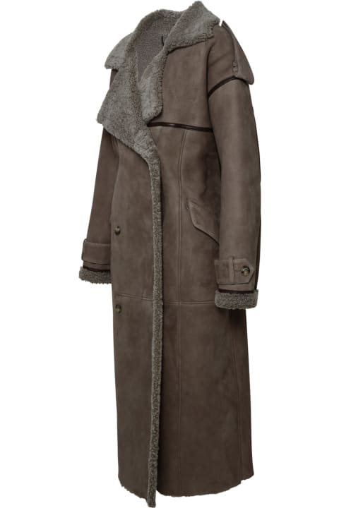 ウィメンズ The Manneiのコート＆ジャケット The Mannei 'jordan' Dove Grey Suede Coat