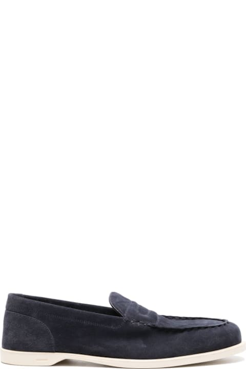 John Lobb for Kids John Lobb Pace Suede Leather Loafers