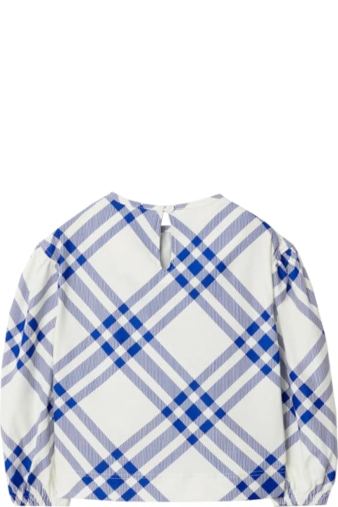 ガールズ トップス Burberry Sweater With Check Print