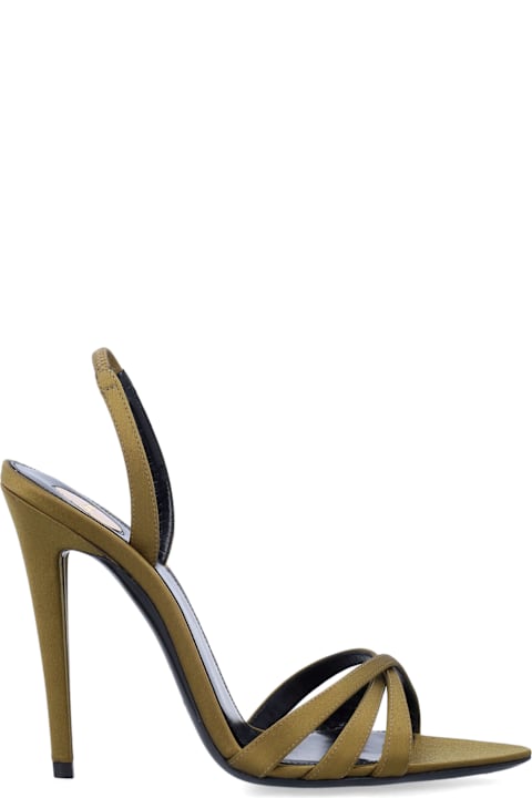 Saint Laurent Satin Crepe Kate Sandals