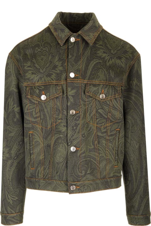 Etro Coats & Jackets for Women Etro Paisley Denim Jacket