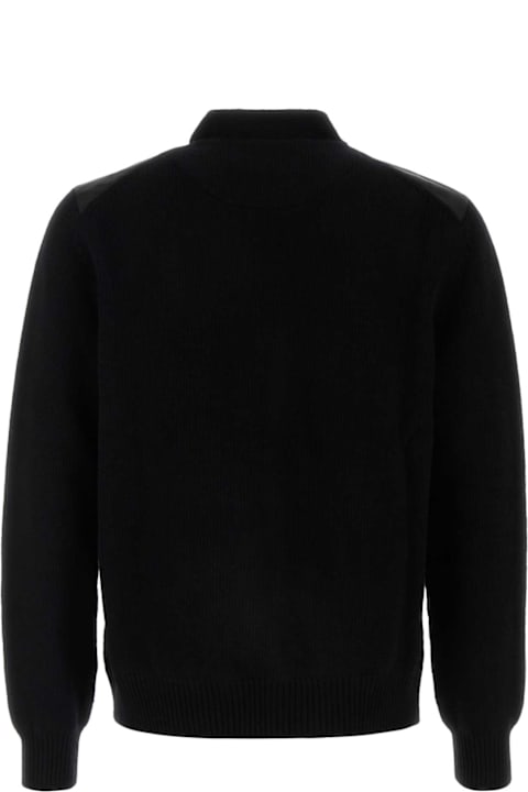 Prada Sweaters for Men Prada Black Wool Blend Cardigan