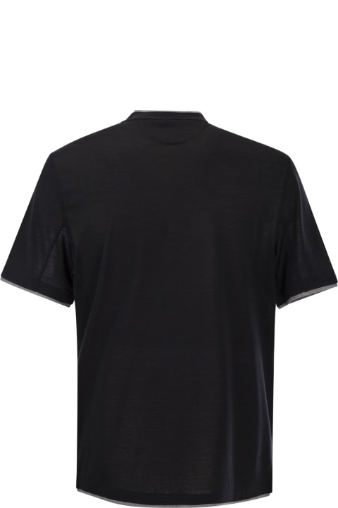 Topwear for Men Brunello Cucinelli Silk And Cotton T-shirt