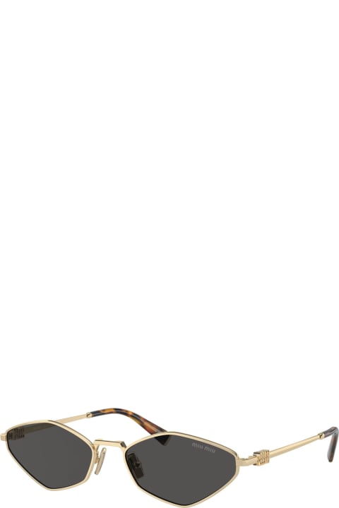 Miu Miu Eyewear for Women Miu Miu Miu Miu 0mu 56zs Miu Regard Zvn5s0 Gold Sunglasses