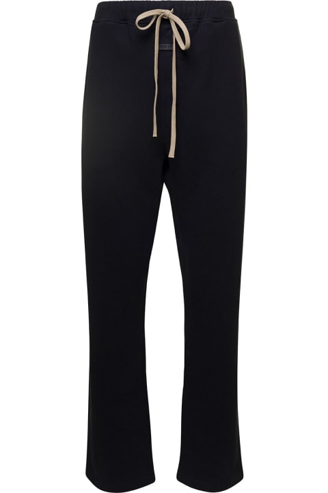 Black Relaxed Sweatpant In Cotton Man