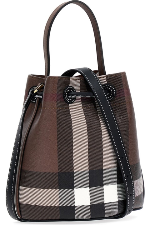 'check' Mini Bucket Bag
