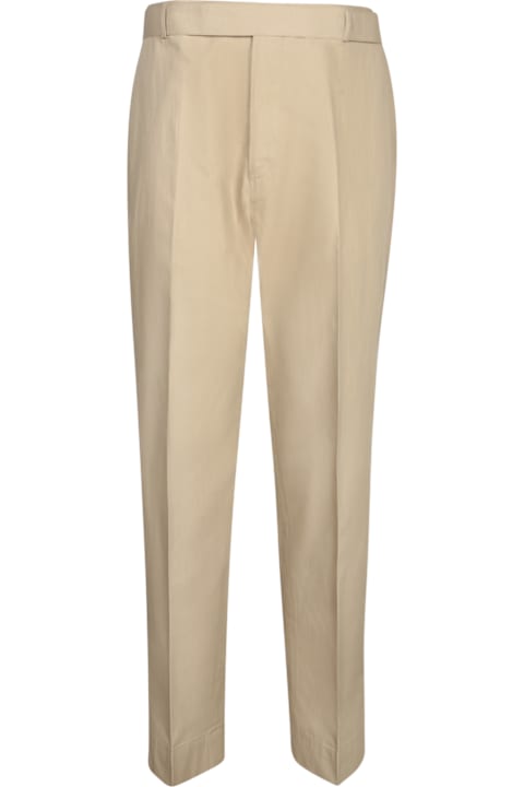Officine Générale Clothing for Men Officine Générale Owen Poplin Cotton Pants In Beige
