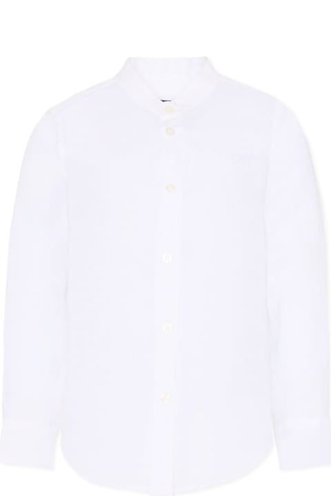 Homeware Fay White Shirt For Boy With White Logo