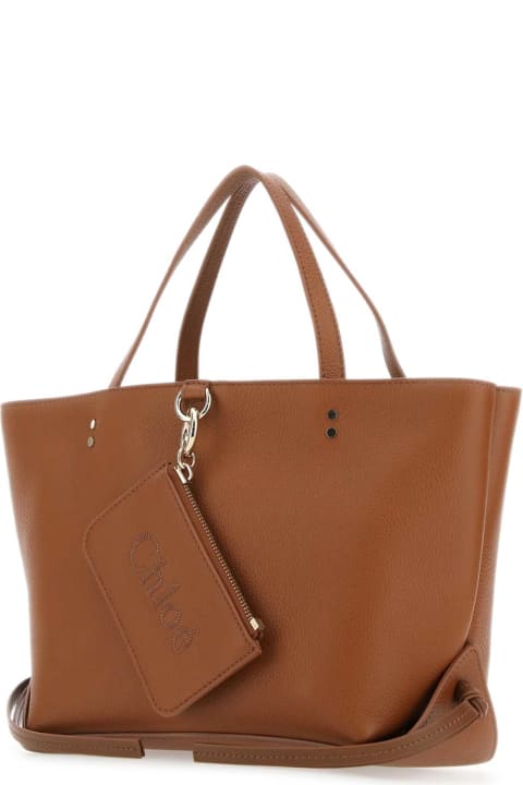 It Bags Sale for Women Chloé Brown Leather Small Chloã© Sense Handbag