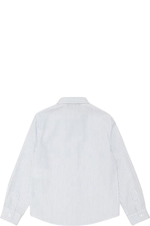 Emporio Armani Shirts for Boys Emporio Armani Logo Embroidered Striped Shirt